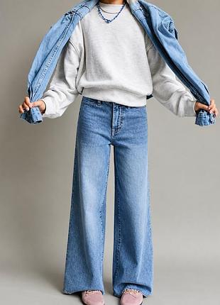 Стильні широкі джинси zara, 13-14 років