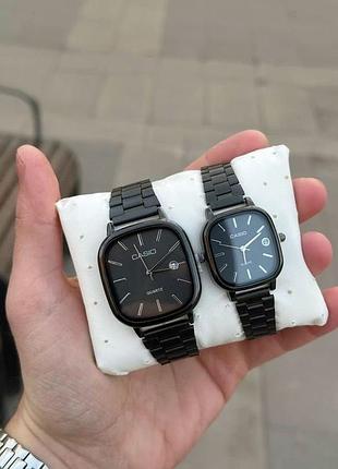 Парні годинники касіо all black