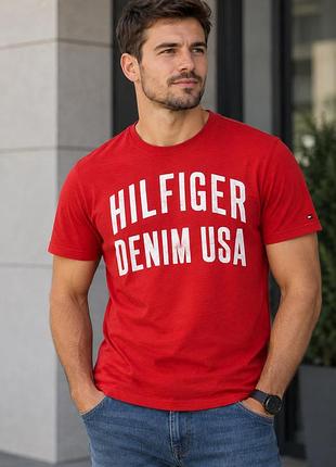 Футболка чоловіча tommy hilfiger червона розмір m
