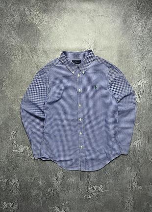 Vintage винтажная рубашка polo ralph lauren поло ральф лаурен big pony size s размер с
