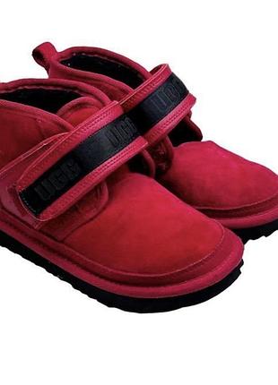 Дитячі черевики ugg червоні kids neumel snapback boots