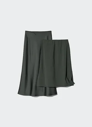 Атласная юбка uniqlo 3