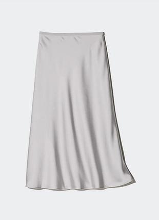 Атласная юбка uniqlo