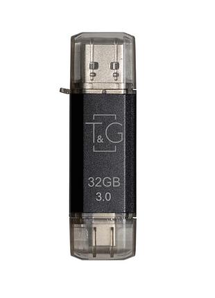 Флеш-накопичувач usb 3.0 32gb type-c t&amp;g 009 star series black (tg009tc-32gbk3)