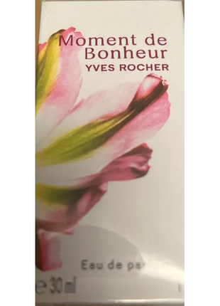 Парфюмированная вода "moment de bonheur" yves rocher "момент счастья" 30мл ив роше раритет новая без упаковки