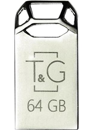 Usb флеш накопичувач t&amp;g 64gb 110 metal series silver usb 2.0 (tg110-64g)