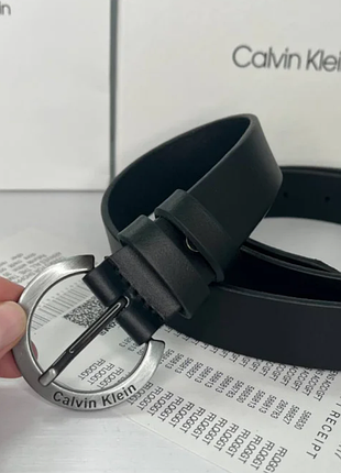 Шкіряний пояс для жінки calvin klein жіночий пасок 120 см ремінь з класичною пряжкою для дівчини від кельвін кляйн