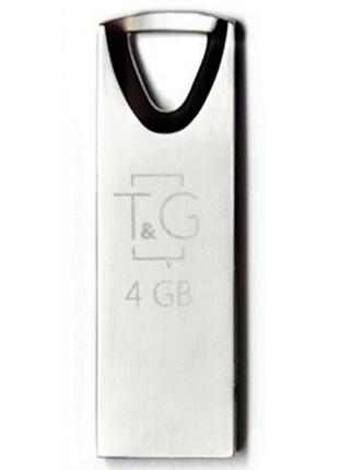 Usb флеш накопичувач t&amp;g 4gb 117 metal series silver usb 2.0 (tg117sl-4g)