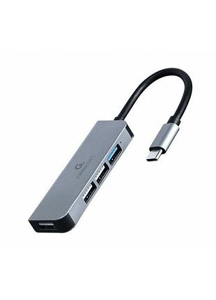 Концентратор cablexpert usb-с to 1 х usb 3.1 gen1 (5 gbps), 3 х usb 2.0 (uhb-cm-u3p1u2p3-01)