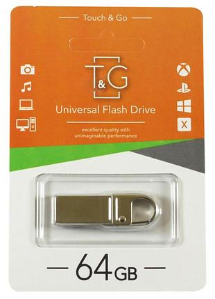 Usb флеш накопичувач t&g 64gb 027 metal series silver usb 2.0 (tg027-64g)