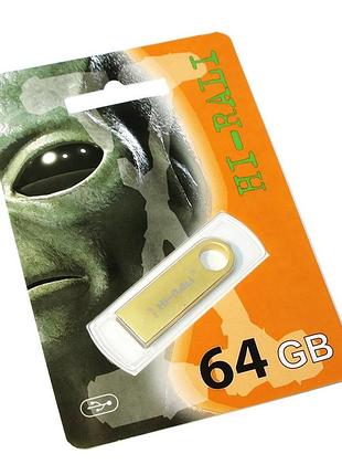 Usb флеш накопичувач hi-rali 64gb shuttle series gold usb 2.0 (hi-64gbshgd)