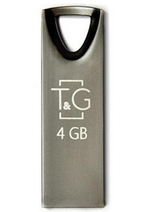Usb флеш накопичувач t&amp;g 4gb 117 metal series black usb 2.0 (tg117bk-4g)