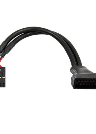 Кабель питания usb 2.0 9pin to usb 3.0 19pin chieftec (cable-usb3t2)