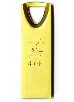 Usb флеш накопичувач t&amp;g 4gb 117 metal series gold usb 2.0 (tg117gd-4g)