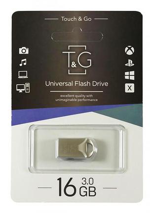 Usb флеш накопичувач t&g 16gb 106 metal series silver usb 3.0 (tg106-16g3)