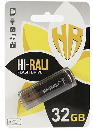 Usb флеш накопичувач hi-rali 32gb stark series black usb 2.0 (hi-32gbstbk)