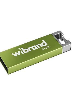 Usb флэш накопитель wibrand 64gb chameleon green usb 2.0 (wi2.0/ch64u6lg)