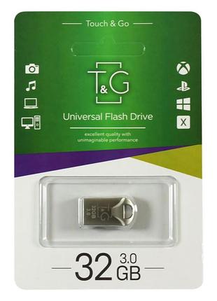 Usb флеш накопичувач t&amp;g 32gb 106 metal series silver usb 3.0 (tg106-32g3)