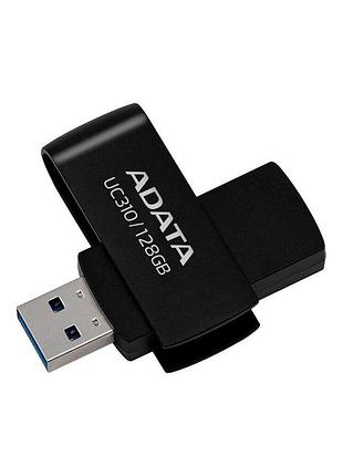 Usb флэш накопитель adata 128gb uc310 usb 3.2 black (uc310-128g-rbk)