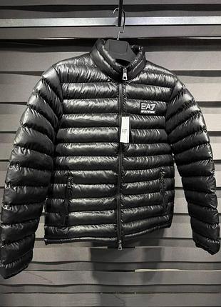 Чоловіча куртка демісезонна armani ea7 чорна s-xl