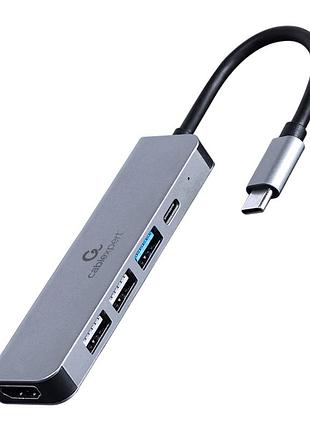 Концентратор cablexpert usb-c 5-in-1 (hub/hdmi/pd) (a-cm-combo5-03)