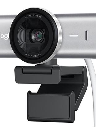 Веб-камера logitech mx brio 4k pale grey (960-001554)