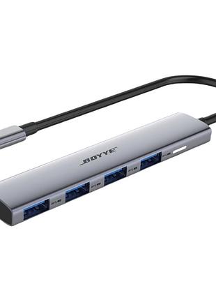 Usb-хаб boyye uc-403a usb type-c 4-в-1