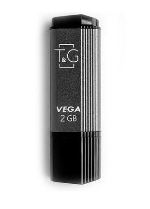 Флеш-накопичувач usb 2gb t&g 121 vega series grey (tg121-2gbgy)