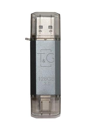 Флеш-накопичувач usb 3.0 128gb type-c t&g 009 star series silver (tg009tc-128gsl3)