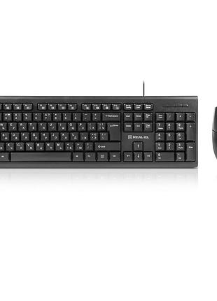 Комплект (клавиатура, мышь) real-el kit 511 black