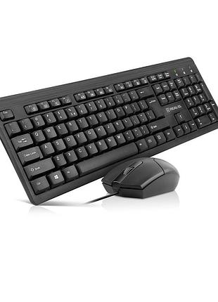 Комплект (клавиатура, мышь) real-el standard 504 kit black (el123100037)