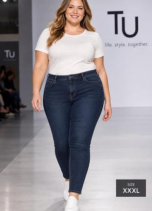 Жіночі джинси tu сині 20l (3xl) бавовна еластан