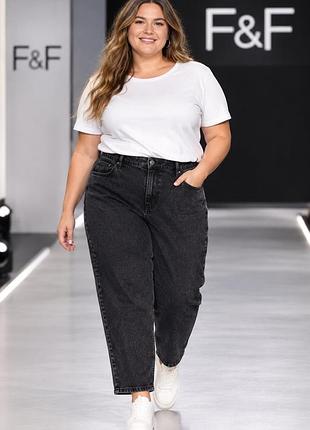 Джинси жіночі f&f графітові 3xl/4xl бавовна
