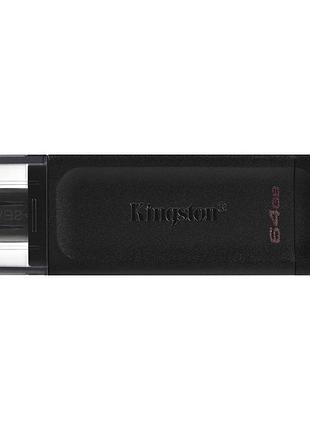 Usb флеш накопичувач kingston 64gb datatraveler 70 usb 3.2 / type-c (dt70/64gb)