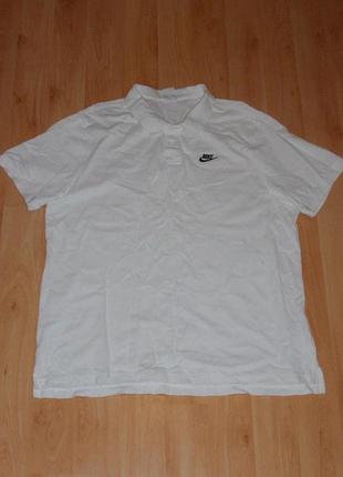 Белая мужская футболка поло nike nsw polo tee t-shirt ck barbour original xxl(2xl)-3xl jordan x fred perry