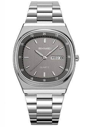 Мужские наручные часы skmei 2630sitn silver-titanium в классическом стальном корпусе