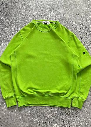 Світшот чоловічий stone island вінтажний салатовий