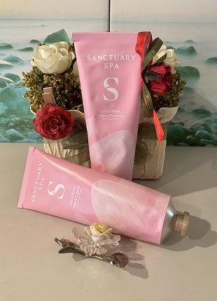 🇬🇧 британія розкішний крем для рук sanctuary spa lily & rose лілія та троянда казковий аромат з оліями в металевому тюбику