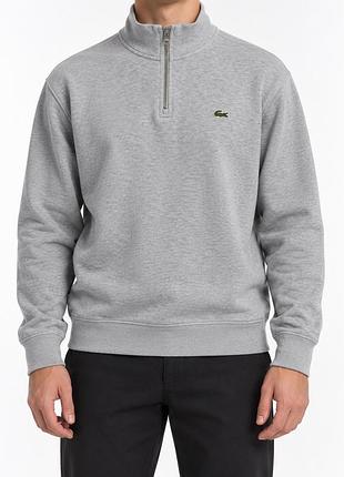 Чоловіча кофта lacoste half zip сіра, xl