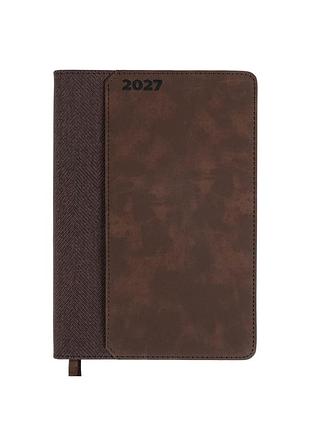 Ежедневник 2027 а5 leo planner nebraska датированный коричневый (252767)