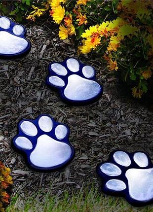 Світильник solar paw print lights на сонячній батареї 4 шт