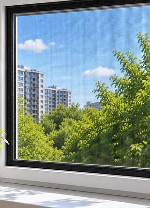 Москітна сітка на вікна 210*160 см / сітка на вікна пвх самоклеюча / сітка від комарів
