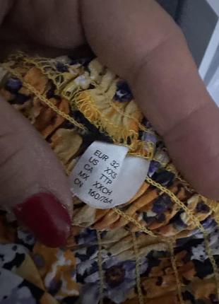 Топ у квітковий принт h&m, xxs 3