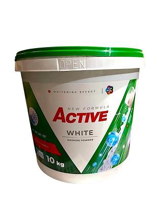 Стиральный порошок active white для светлых вещей ведро 10 кг 1194