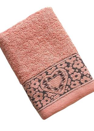 Полотенце кухонное (махровое), 35*70 см, персиковое, 1 шт, арт 020090, персиковый