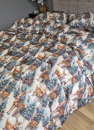 Олени new, turkish flannel 5d (семейный)