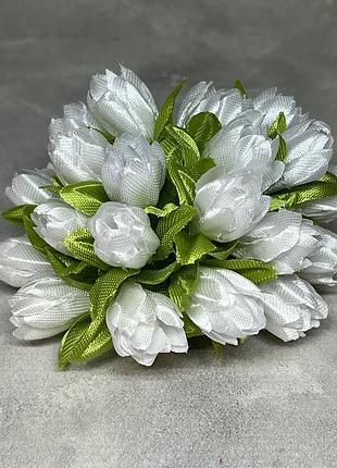 Букет подснежников (на ножке), белый, арт 020204, длина 7-8 см, 1 букет/20 шт., белый