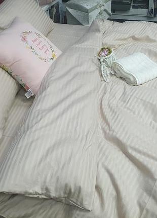 Stripe lux light beige 1/1см (полуторний)