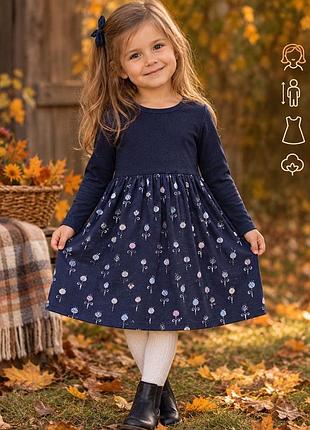 Вінтажне трикотажне бавовняне платтячко для дівчинки laura ashley