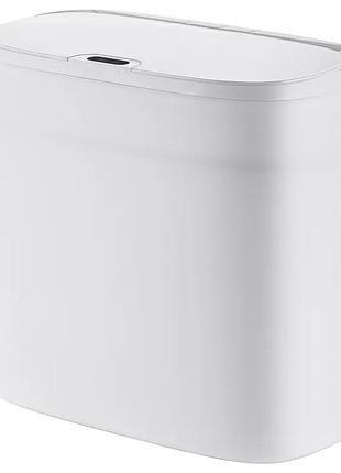 Відро для сміття сенсорне прямокутне mixxus wave-tc0414 white 14 л (колір білий) (mi8405)